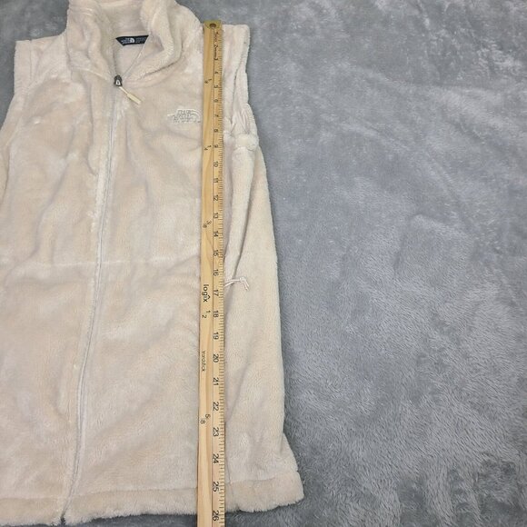 The North Face Cream Neutral Fluffy Furry Fleece Vest Size M - Picture 6 of 8